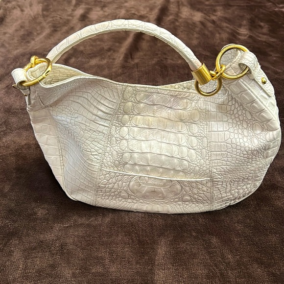 Brahmin Handbags - EUC White BRAHMIN Slouch Hobo Handbag Medium Size